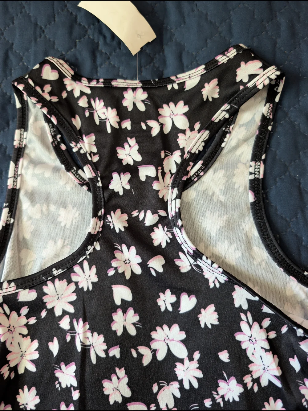 Body Glove Black Floral Skort & Leggings Set with Pink Accents